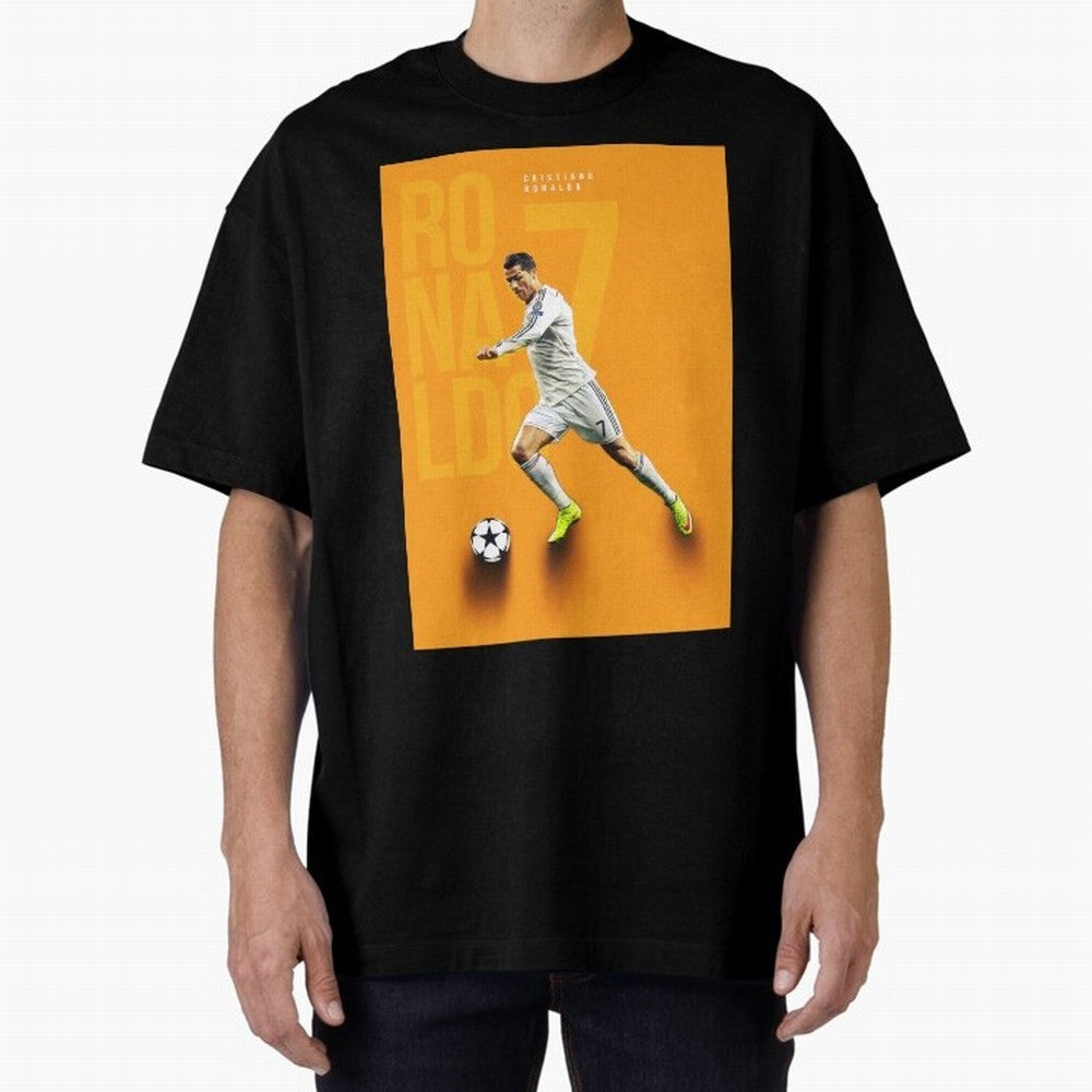 Cristiano Ronaldo 7 Oversized T-Shirt Celebrate Unforgettable Nights in Match Day Hype around FIFA World Cup 2026 Group Stage, Cristiano Ronaldo, Haaland and CR7, England, France and Netherlands, Classic Soccer Heritage, Championship Pressure, Fan