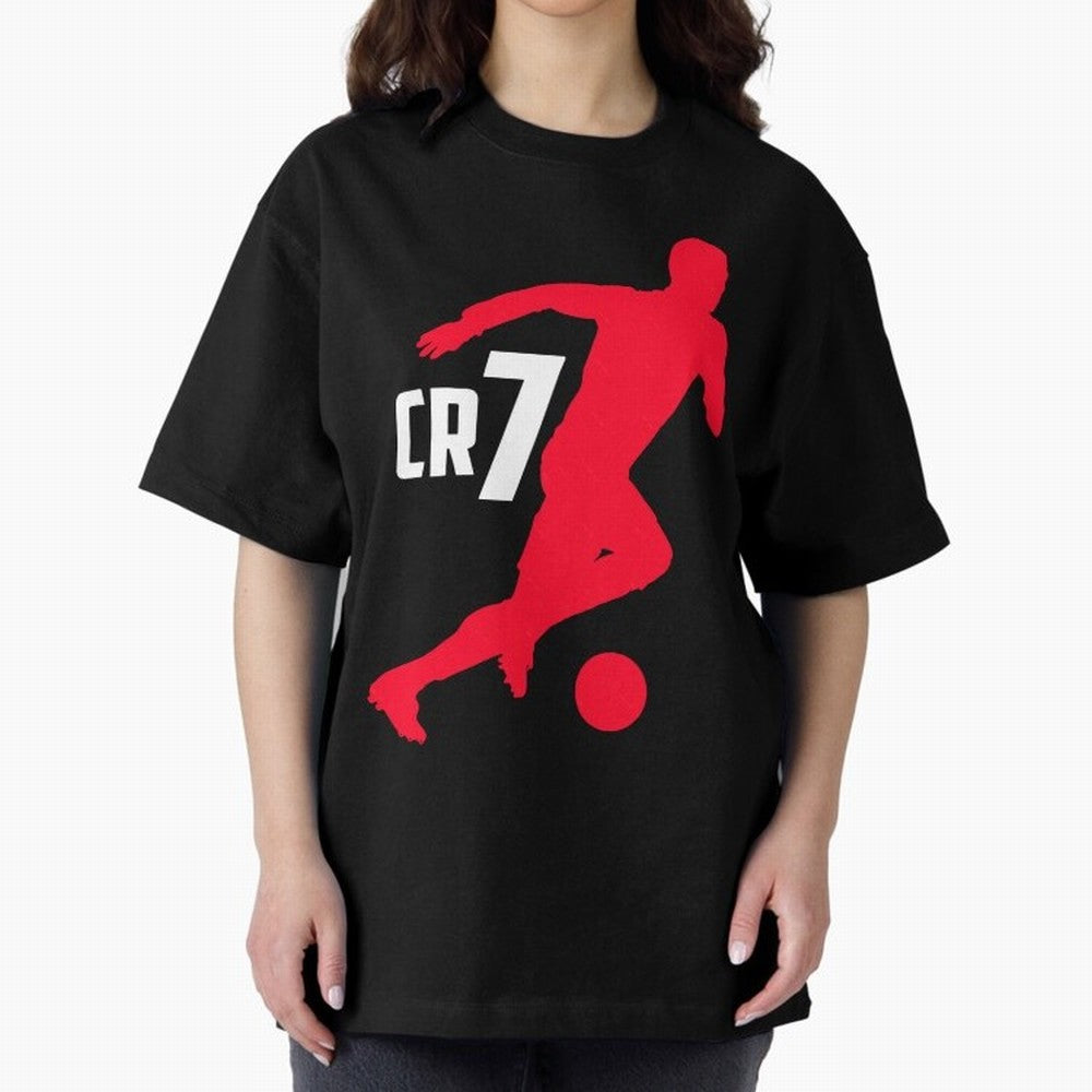 Cristiano Ronaldo Oversized T-Shirt Show Passion for the Stars of Global Football Passion for FIFA World Cup 2026, Built around CR7 and Messi, France, Football Passion, Legendary Performances, Festival Vibes and Supporter Community; Made for Die
