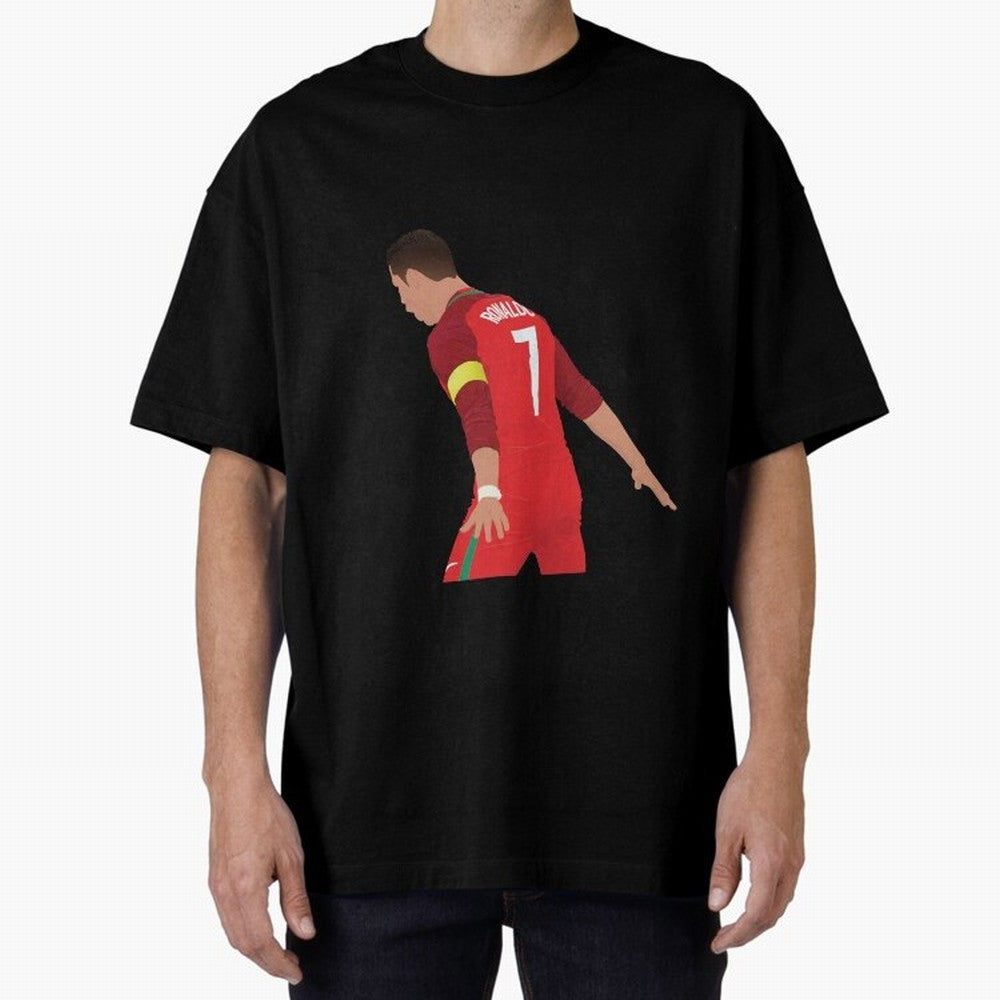 Cristiano Ronaldo - Portugal Oversized T-Shirt Enjoy the Biggest Football Party of Global Football Passion for FIFA World Cup 2026 USA Canada Mexico, Inspired by CR7, Germany, Global Supporter Spirit, Legendary Goals, National Colors and Tournament