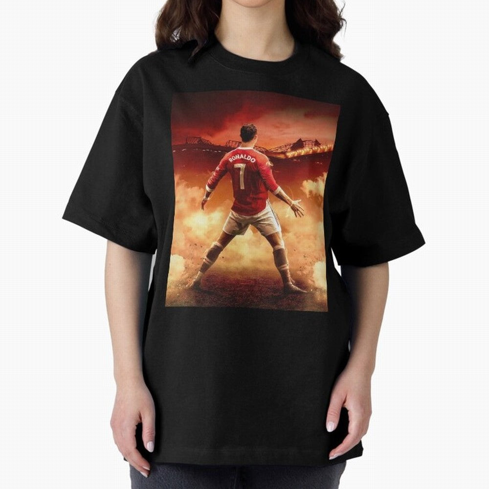 Ronaldo Cr7 Siuuu Manchester,Ronaldo Gifts,Ronaldo Cover,Ronaldo Prints Oversized T-Shirt Follow the Final Road of the FIFA World Cup 2026 Group Stage Journey through Neymar Highlights, England Pride, Tournament Hype, Historic Matchups, Family