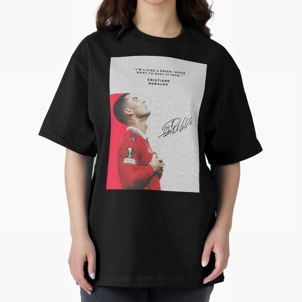 PEACE OF MIND Oversized T-Shirt Honor the Football Icons of FIFA World Cup 2026 Group Stage Celebrating Neymar, Haaland and Cristiano Ronaldo, Argentina, France and Brazil Energy, Supporter Pride, Iconic Celebrations, Legendary Names and Global