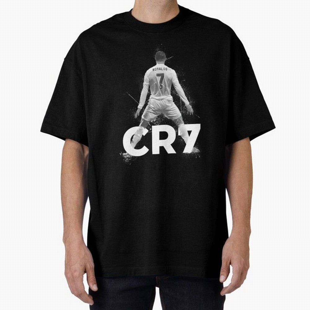 Cristiano Ronaldo CR7 Oversized T-Shirt Make Every Kick Count in Match Day Hype around FIFA World Cup 2026 USA Canada Mexico, CR7 and Messi, Argentina, Vintage Soccer Flavor, Modern Football Stars, National Flags and Final Night Emotion; Created