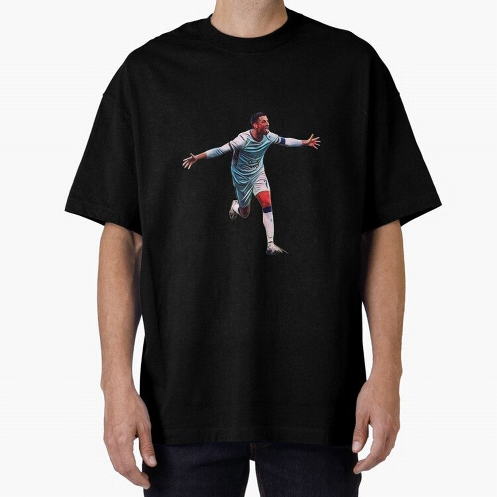 other celebration from the goat Oversized T-Shirt Turn Every Weekend Toward Global Football Passion for FIFA World Cup 2026 USA Canada Mexico, Centered on Haaland and Mbappe, Argentina, France and Brazil, Championship Spirit, Famous Goals, Roaring