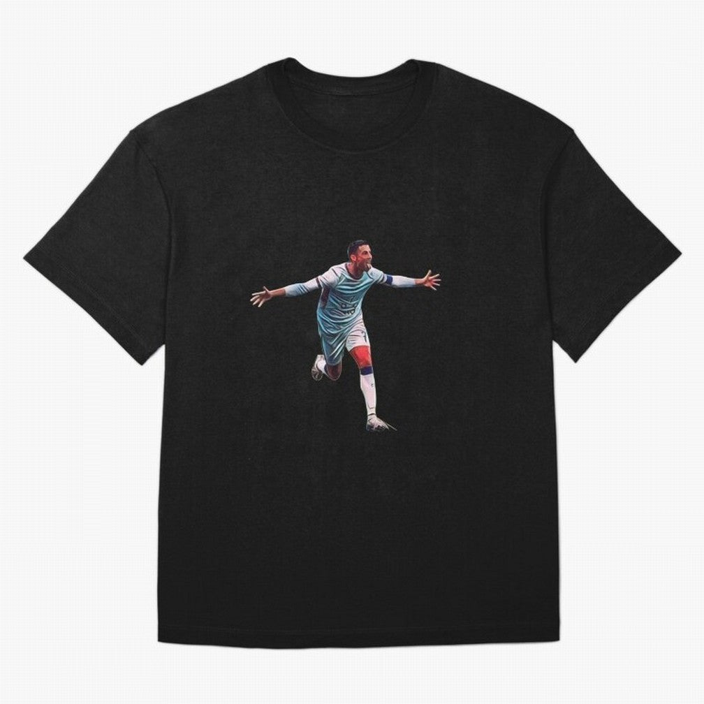 other celebration from the goat Oversized T-Shirt Turn Every Weekend Toward Global Football Passion for FIFA World Cup 2026 USA Canada Mexico, Centered on Haaland and Mbappe, Argentina, France and Brazil, Championship Spirit, Famous Goals, Roaring