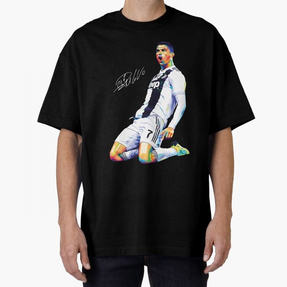 C Ronaldo Wpap Pop Art Oversized T-Shirt Remember FIFA World Cup 2026 Group Stage for Fans of Messi and Cristiano Ronaldo and England, Bringing Fan Favorite Moments, National Team Passion, Big Match Drama and Soccer History; Perfect for Fans,