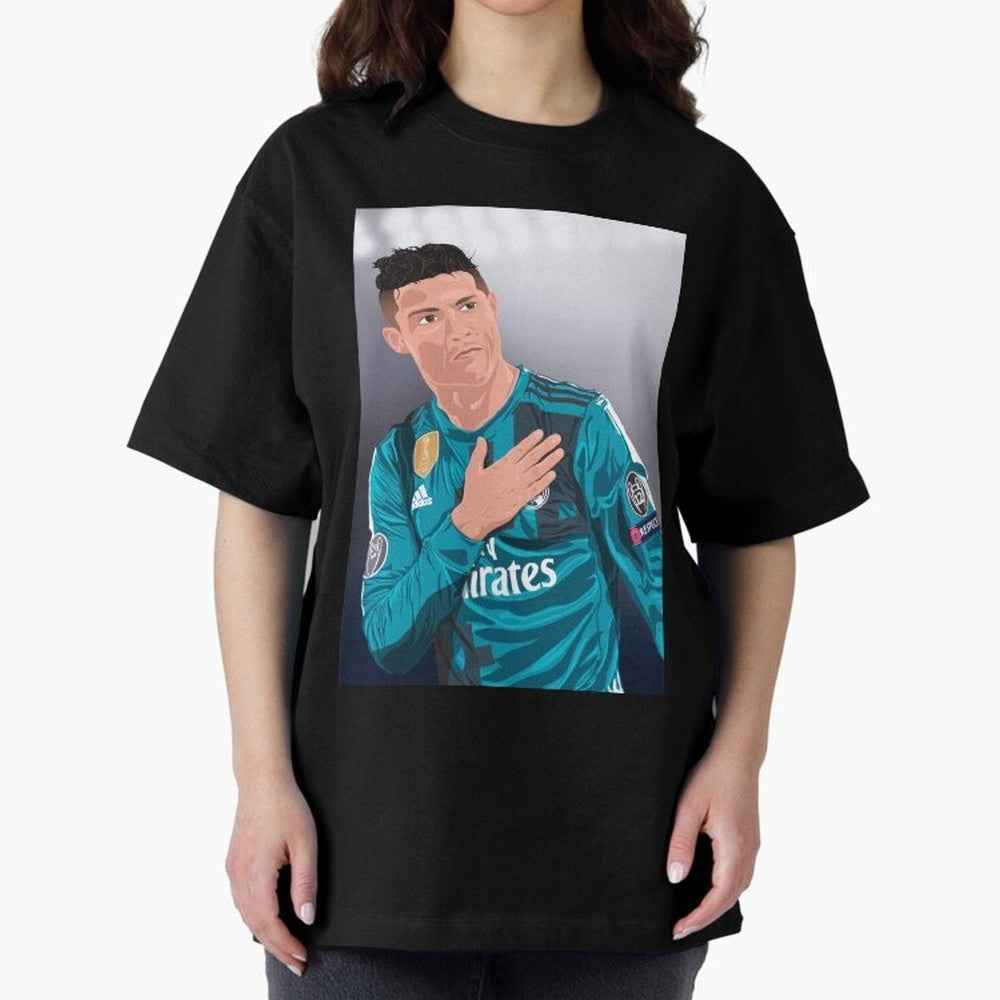 Cristiano Ronaldo Oversized T-Shirt Celebrate Global Passion for FIFA World Cup 2026 USA Canada Mexico Highlighting Haaland, England and Germany Energy, Soccer Culture, Superstar Moments, National Team Dreams and Competitive Fire; Perfect for