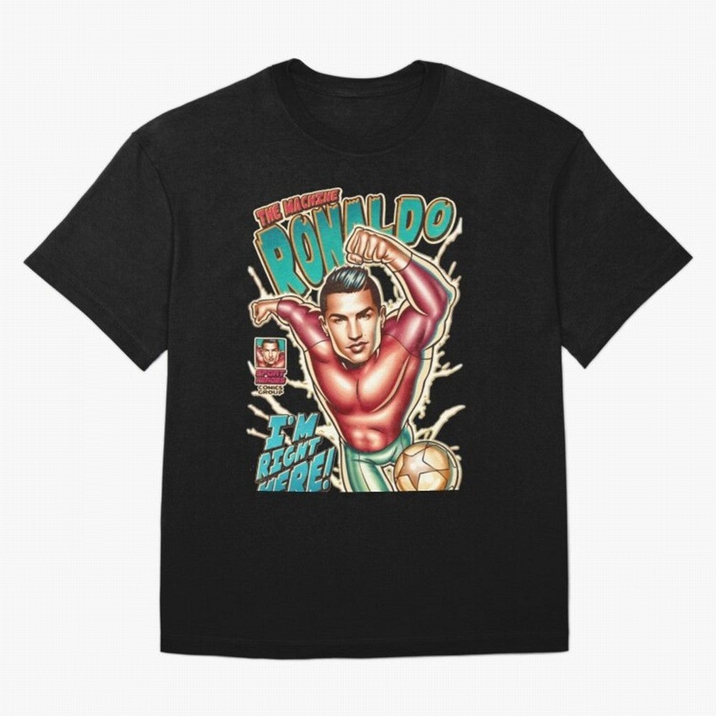 Cristiano Ronaldo The Machine Ronaldo Oversized T-Shirt Celebrate Fan Favorites in Match Day Hype around FIFA World Cup 2026 USA Canada Mexico, Mbappe and Neymar, Spain, Tournament Hype, Historic Matchups, Family Viewing Parties and Global Sports