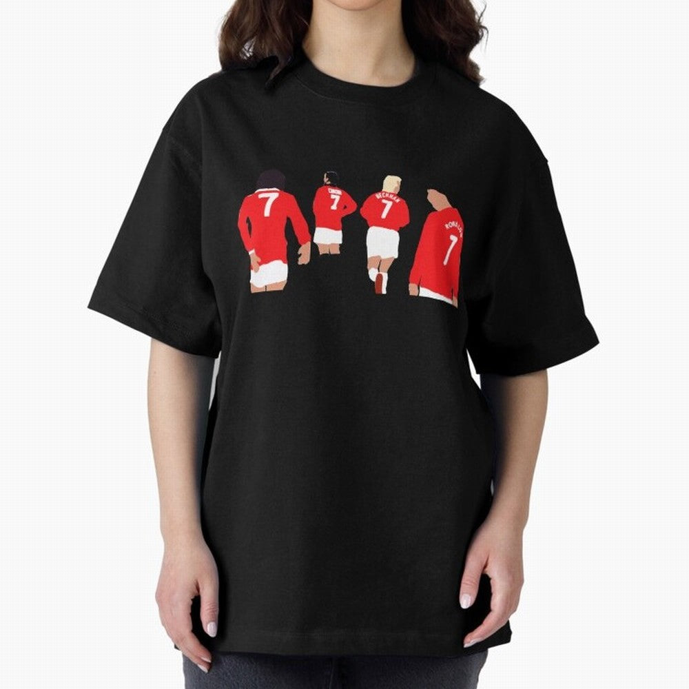 Manchester United Number 7 Legends Oversized T-Shirt Experience the Global Stage of Global Football Passion for FIFA World Cup 2026, Highlighting Cristiano Ronaldo, Haaland and CR7, France, Fan Favorite Moments, National Team Passion, Big Match
