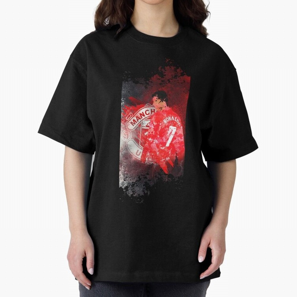 Ronaldo Illustration 002 Oversized T-Shirt Celebrate Soccer Greatness during FIFA World Cup 2026 Driven by Messi, England, France and Netherlands Energy, Football Festival Excitement, Trophy Ambitions, Country Rivalries and Star Player Buzz; Ideal