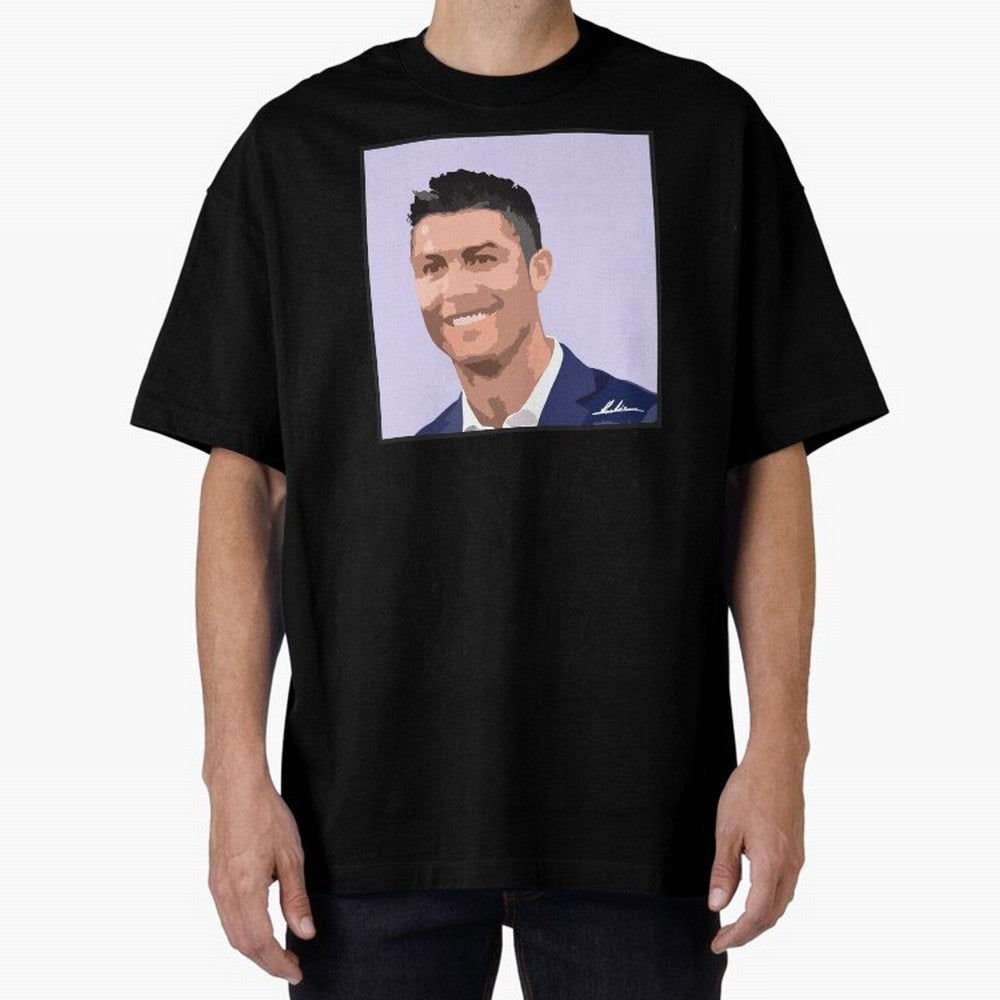 Cristiano Ronaldo Oversized T-Shirt Represent the FIFA World Cup 2026 Group Stage Journey through Messi, CR7 and Mbappe Highlights, Germany Pride, Fan Favorite Moments, National Team Passion, Big Match Drama and Soccer History; Great for Supporters