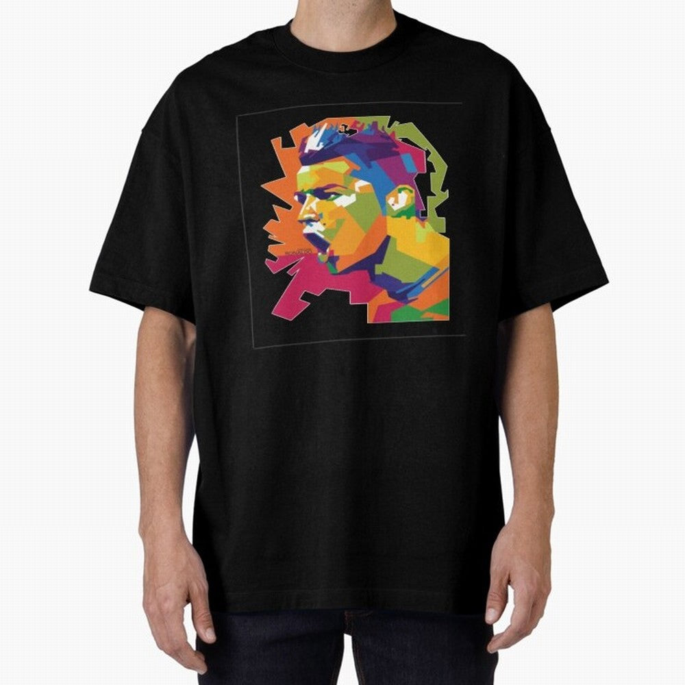 Ronaldo Cristiano Ronaldo pop potrait Oversized T-Shirt Make Your Look Match Global Football Passion for FIFA World Cup 2026 USA Canada Mexico, Inspired by Haaland and Mbappe, England and Germany, Global Supporter Spirit, Legendary Goals, National