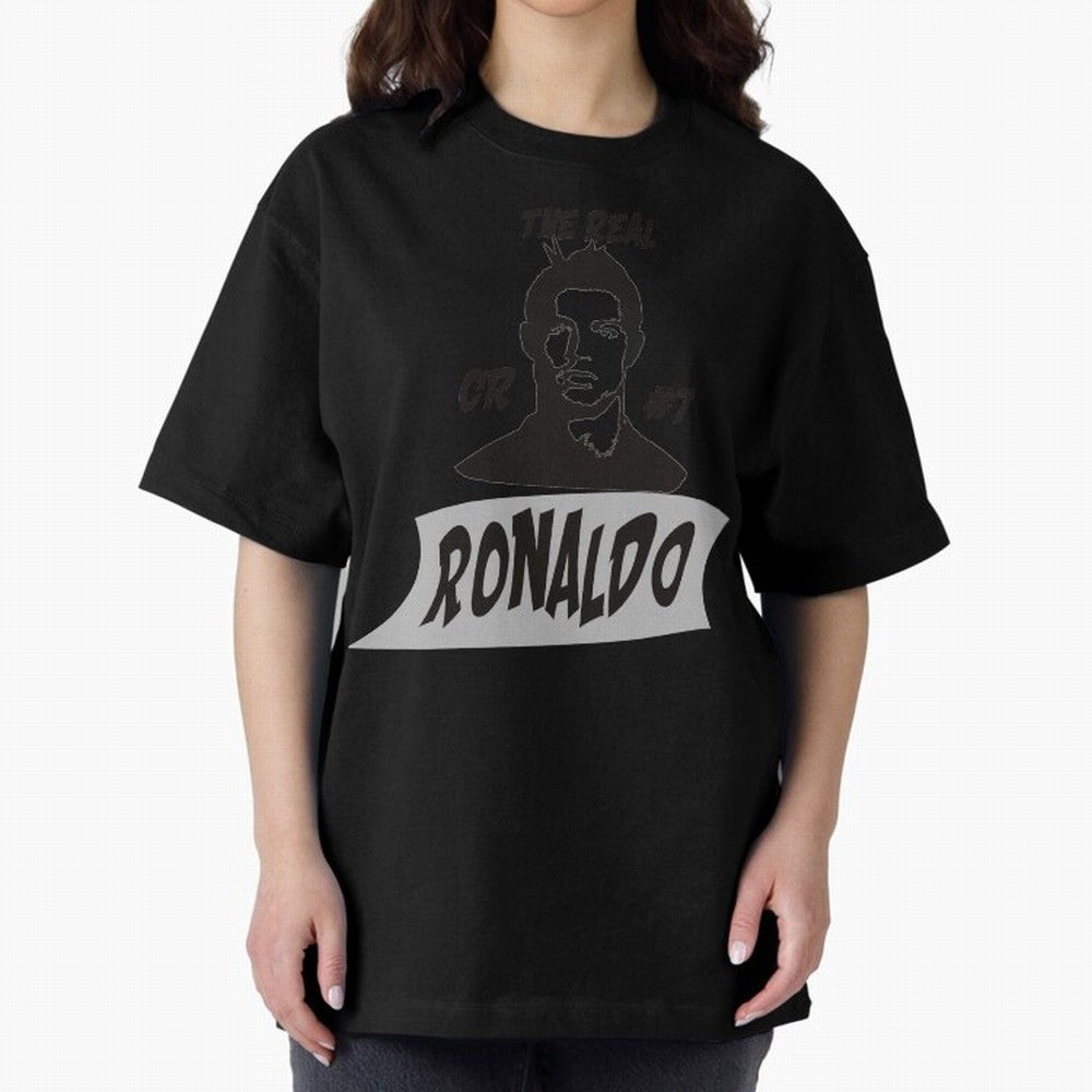 The Real Ronaldo Oversized T-Shirt Remember FIFA World Cup 2026 USA Canada Mexico for Fans of Messi, CR7 and Mbappe and Argentina and Brazil, Bringing Global Supporter Spirit, Legendary Goals, National Colors and Tournament Celebration; Made for