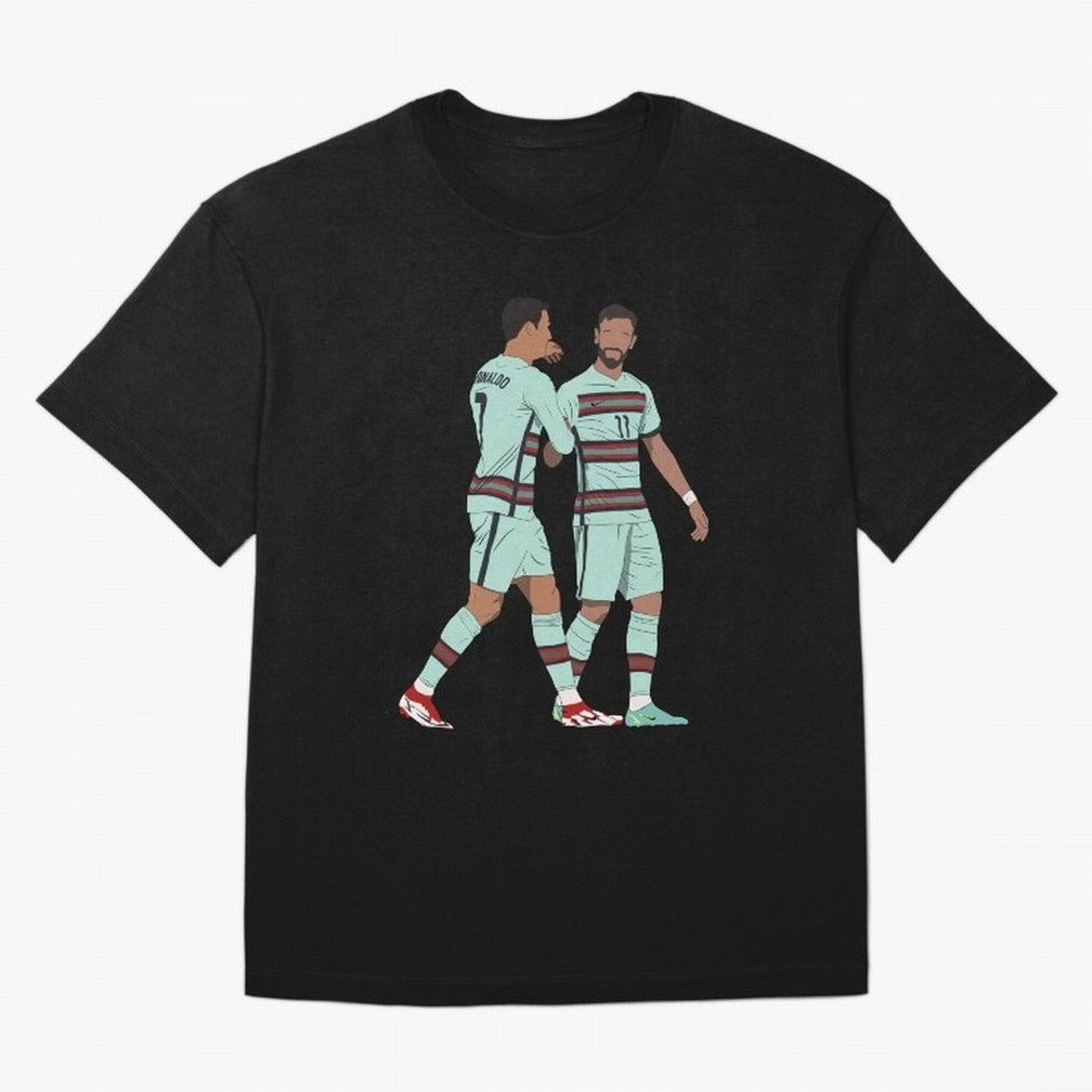 Cristiano Ronaldo & Bruno Fernandes Portugal Oversized T-Shirt Capture Stadium Memories from the FIFA World Cup 2026 Group Stage Journey through Messi and Cristiano Ronaldo Highlights, Spain Pride, Retro Football Energy, Iconic Rivalries, Trophy