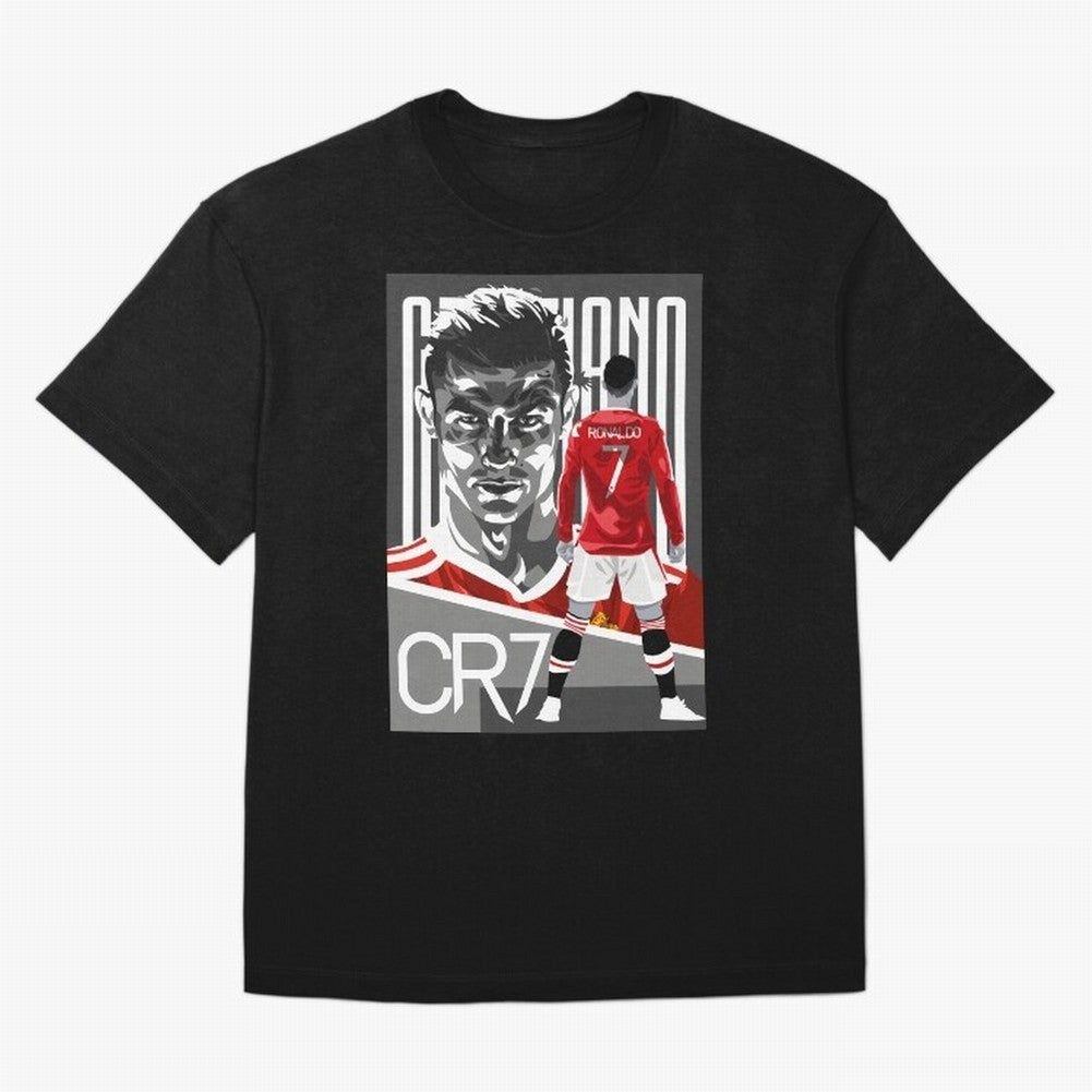 Cristiano Ronaldo In Red Oversized T-Shirt Keep the Match Day Mood of FIFA World Cup 2026 USA Canada Mexico Spirit, Made for France, Mbappe and Neymar, Football Passion, Legendary Performances, Festival Vibes and Supporter Community; Perfect for