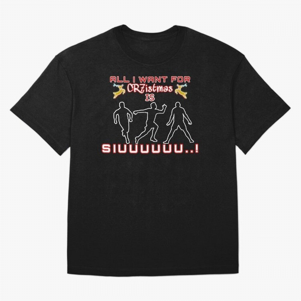 All i want for christmas is siuuu Oversized T-Shirt Feel the Roar of FIFA World Cup 2026 Group Stage Connected to Haaland and Mbappe, Brazil, Portugal and Argentina Energy, Supporter Pride, Iconic Celebrations, Legendary Names and Global Match Day