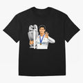 Ronaldo Throphy Oversized T-Shirt Showcase the FIFA World Cup 2026 Group Stage Journey through Messi and Cristiano Ronaldo Highlights, England, France and Netherlands Pride, Classic Soccer Heritage, Championship Pressure, Fan Loyalty and