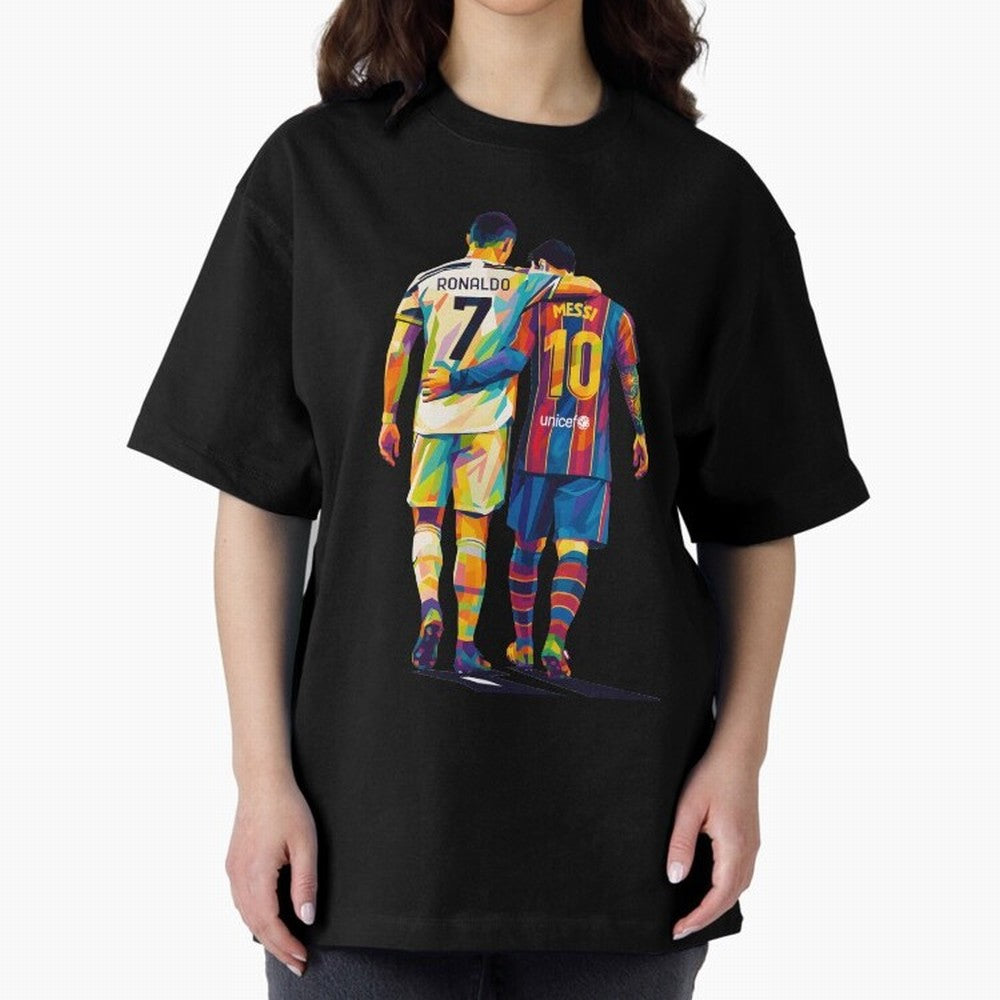 Cristiano Ronaldo & Messi Oversized T-Shirt Turn Football Passion into Match Day Hype around FIFA World Cup 2026 Group Stage, Haaland, Spain and Netherlands, Stadium Chants, National Pride, Trophy Dreams and Unforgettable Football Memories; Great