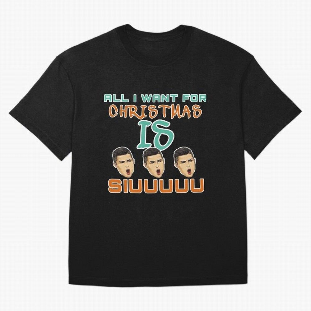 All i want for Christmas is siuuu CR7 Oversized T-Shirt Bring a Vintage Feel to FIFA World Cup 2026 Group Stage Inspired by Messi and Cristiano Ronaldo, Argentina Energy, Football Festival Excitement, Trophy Ambitions, Country Rivalries and Star