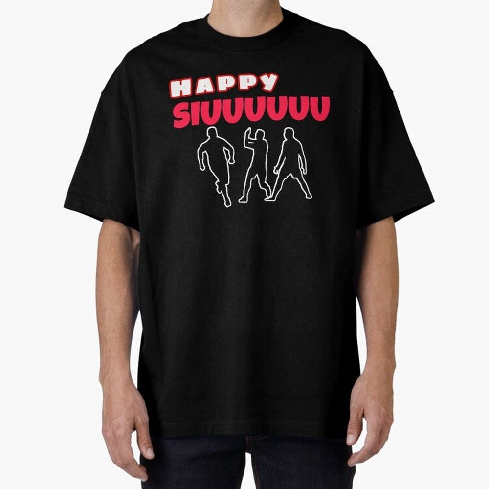 Happy siuuu CR7 goal Oversized T-Shirt Join Supporters Worldwide for FIFA World Cup 2026 Spirit, Celebrating Argentina, Cristiano Ronaldo, Haaland and CR7, Vintage Soccer Flavor, Modern Football Stars, National Flags and Final Night Emotion; Ideal