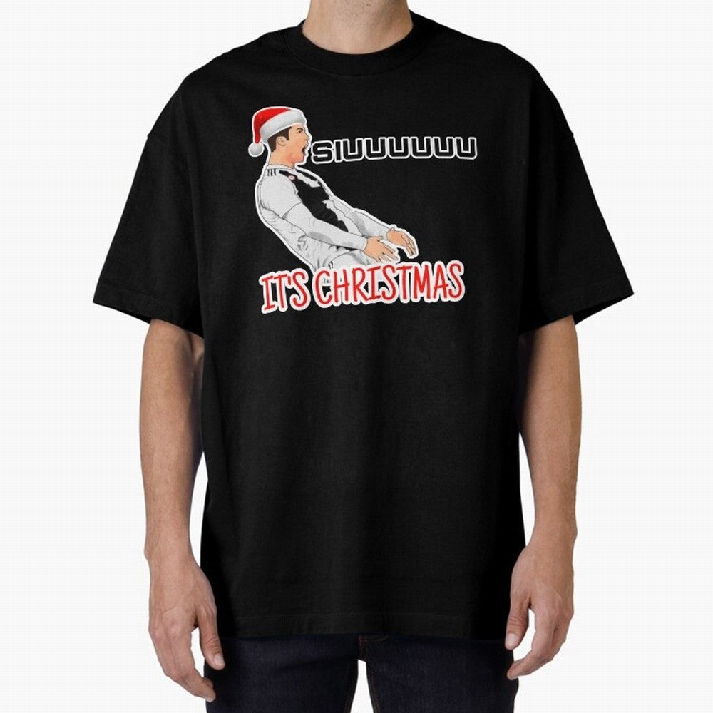 Siuuu it¡¯s Christmas CR7 funny Oversized T-Shirt Live the Energy of Global Football Passion for FIFA World Cup 2026 USA Canada Mexico, Centered on Messi, Spain, Stadium Chants, National Pride, Trophy Dreams and Unforgettable Football Memories;