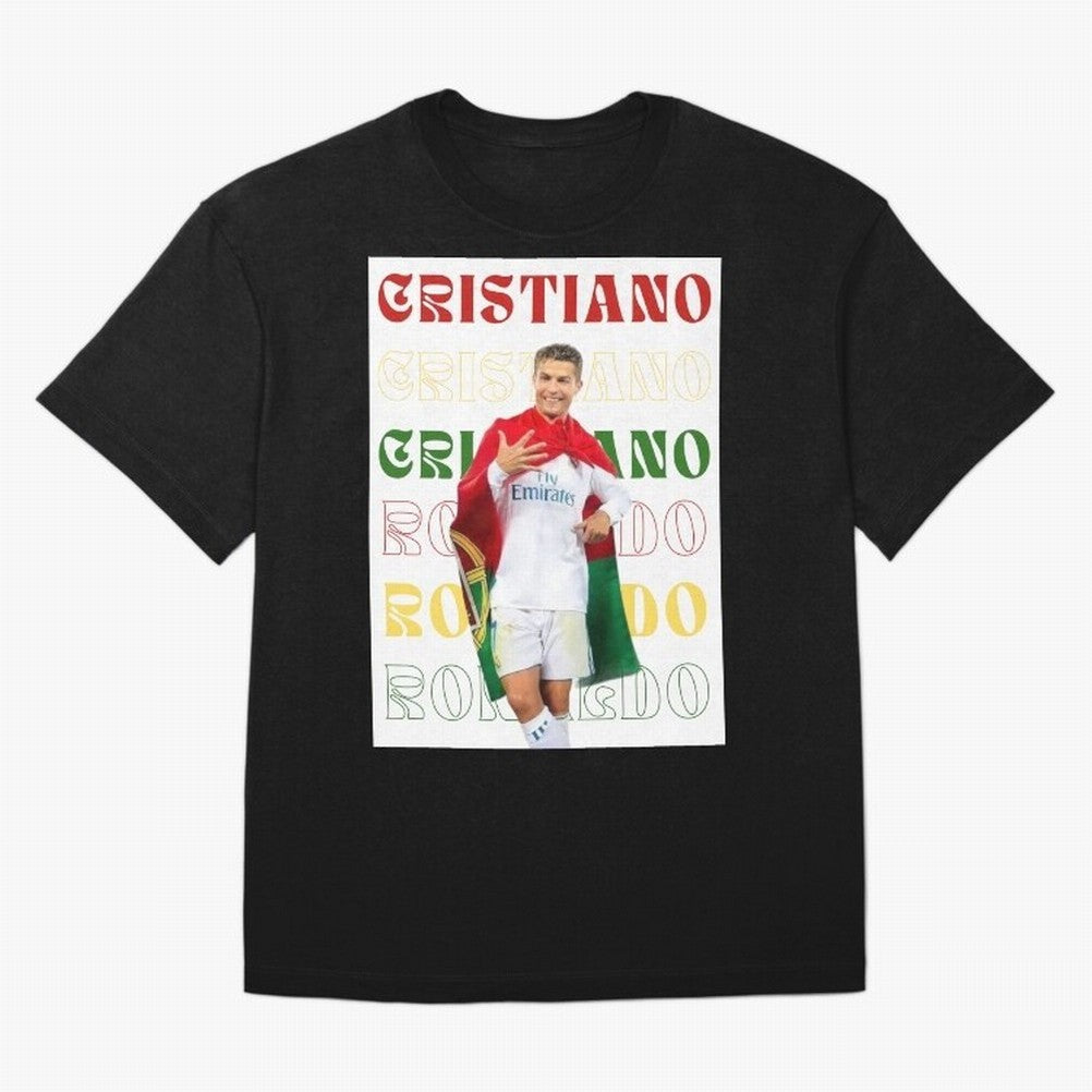 Cristiano Ronaldo designs Oversized T-Shirt Fuel Your Fan Pride for Global Football Passion for FIFA World Cup 2026 Group Stage, Driven by CR7, Portugal, Spain and Germany, Football History, Final Match Energy, Crowd Noise and Once in a Lifetime