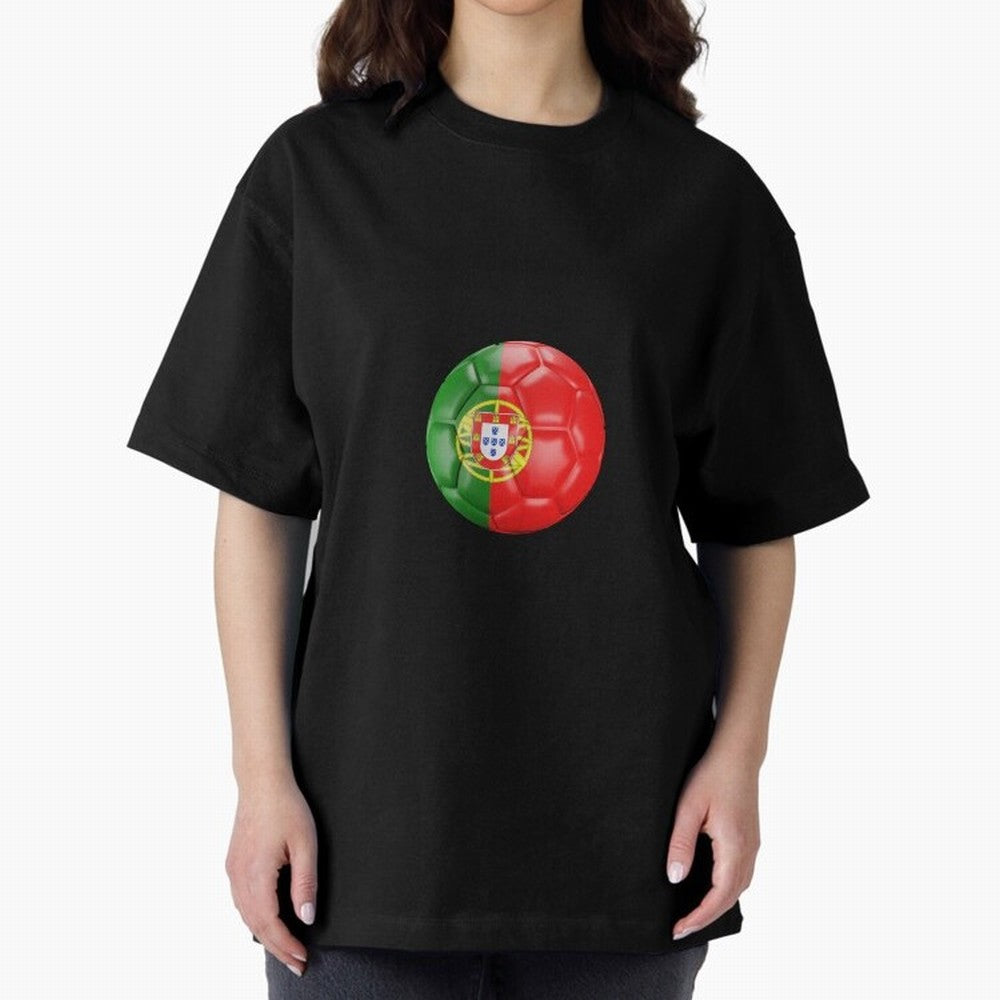 Portugal Oversized T-Shirt Carry Global Football Passion for FIFA World Cup 2026, Featuring Messi, CR7 and Mbappe, France, Sports Nostalgia, International Competition, Famous Players and Unforgettable Victories; Made for Collectors Who Enjoy Iconic
