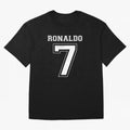 Cristiano Ronaldo Oversized T-Shirt Honor Football Greatness during FIFA World Cup 2026 Group Stage for Fans of Messi, CR7 and Mbappe and Portugal, Bringing Vintage Soccer Flavor, Modern Football Stars, National Flags and Final Night Emotion;