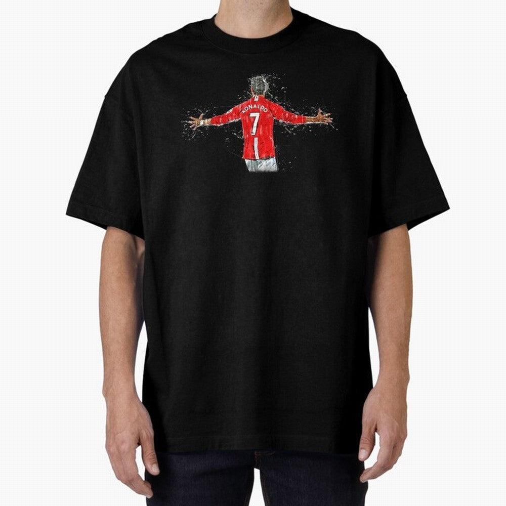 Cristiano Ronaldo Oversized T-Shirt Join the Global Buzz around FIFA World Cup 2026 for Fans of CR7 and Argentina, France and Brazil, Bringing Retro Football Energy, Iconic Rivalries, Trophy Chase Drama and Stadium Atmosphere; Great for Supporters