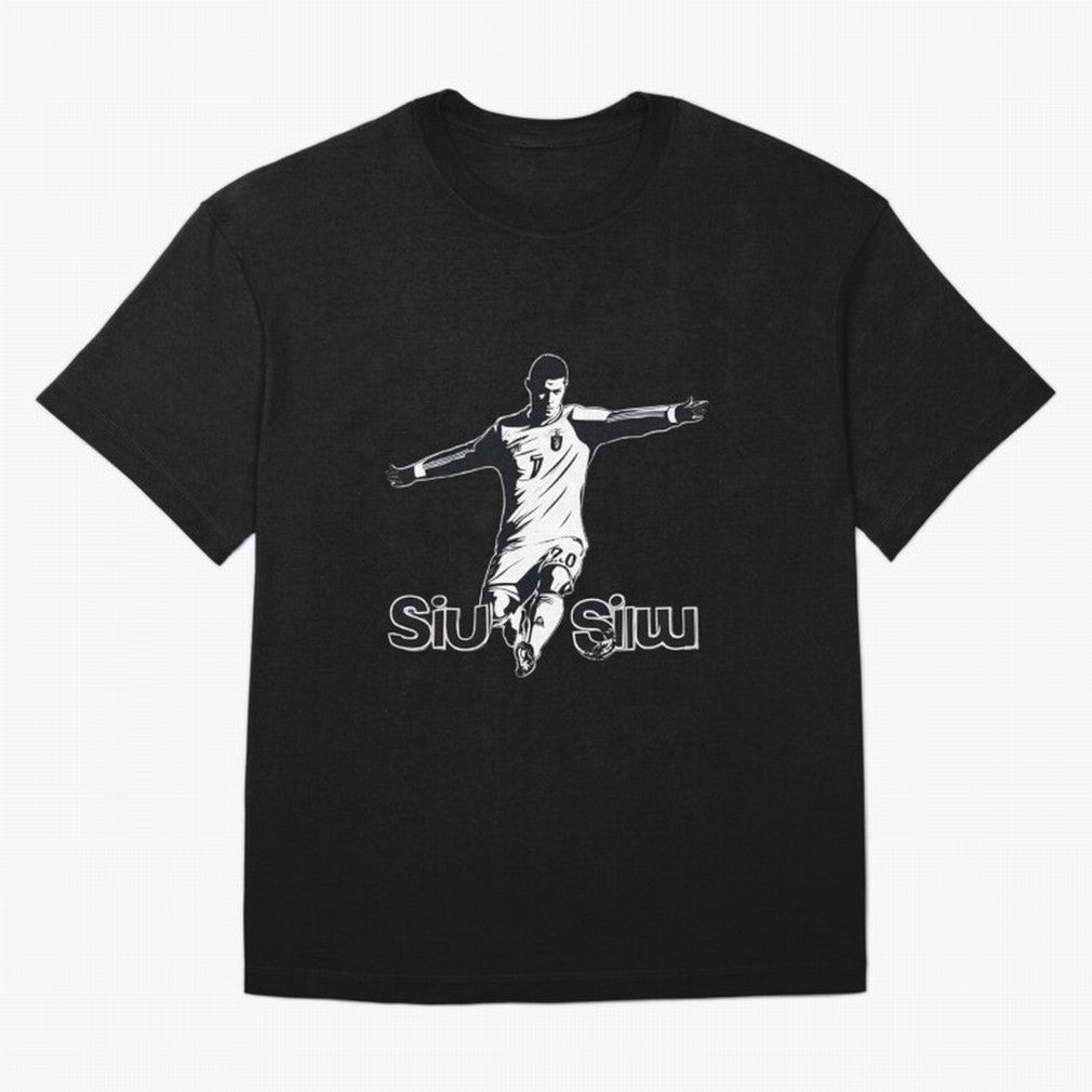 CR7 SIUU Oversized T-Shirt Celebrate the Stars of Global Football Passion for FIFA World Cup 2026 USA Canada Mexico, Inspired by Haaland, Spain, Vintage Soccer Flavor, Modern Football Stars, National Flags and Final Night Emotion; Perfect for