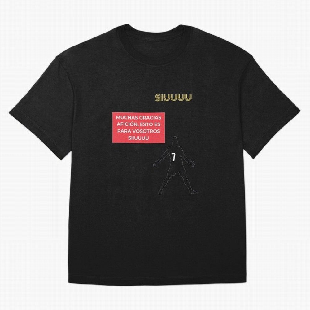 SIUUU CR7 Oversized T-Shirt Represent FIFA World Cup 2026 USA Canada Mexico for Fans of Haaland and Argentina, Bringing Fan Favorite Moments, National Team Passion, Big Match Drama and Soccer History; Great for Supporters Who Love Legendary