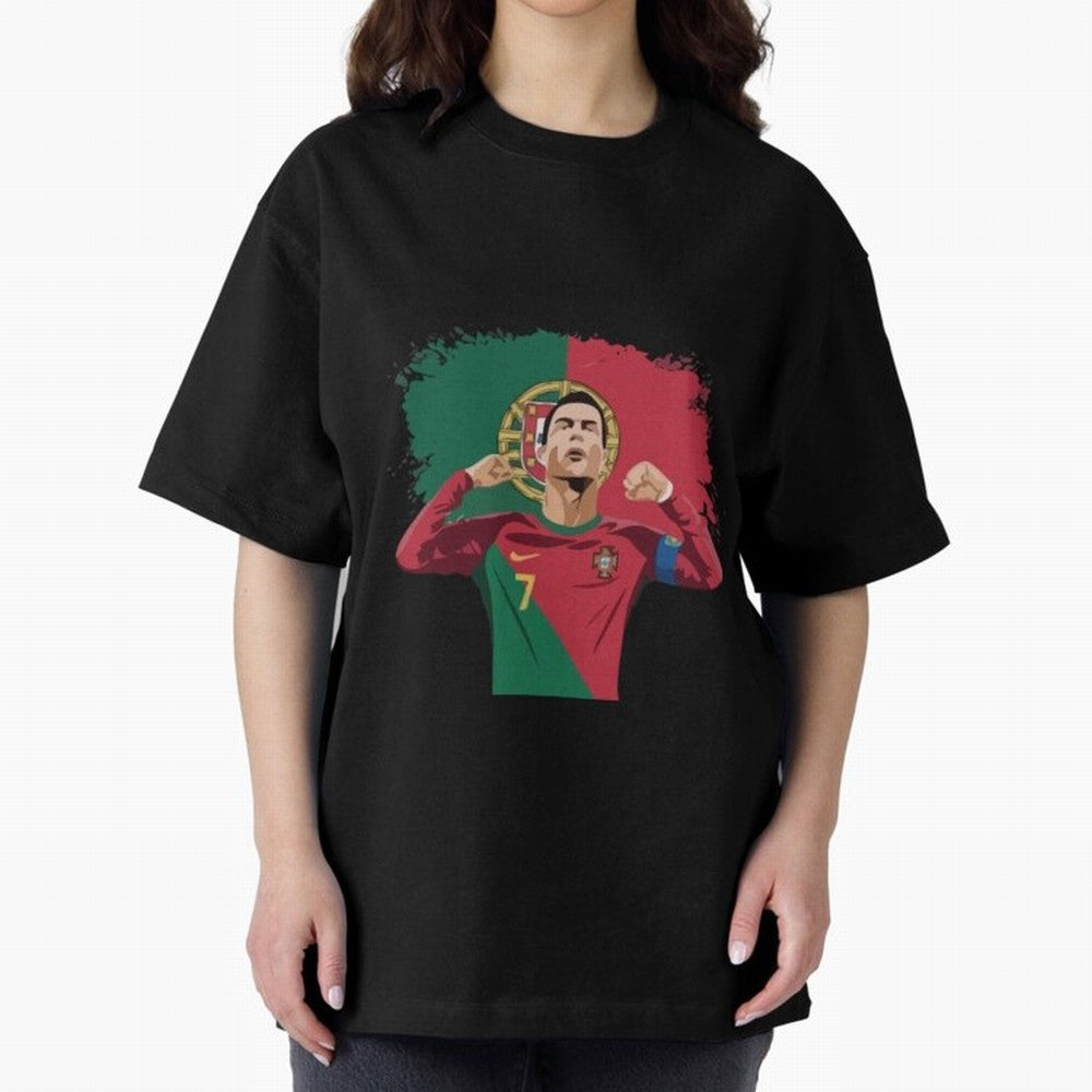 Cristiano Ronaldo CR7 T-shirt Design Oversized T-Shirt Keep Football History Alive during FIFA World Cup 2026 USA Canada Mexico Connected to CR7, Argentina, France and Brazil Energy, Football History, Final Match Energy, Crowd Noise and Once in a