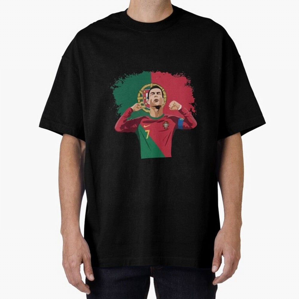 Cristiano Ronaldo CR7 T-shirt Design Oversized T-Shirt Keep Football History Alive during FIFA World Cup 2026 USA Canada Mexico Connected to CR7, Argentina, France and Brazil Energy, Football History, Final Match Energy, Crowd Noise and Once in a
