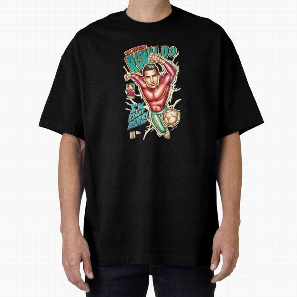The Machine Ronaldo Oversized T-Shirt Showcase FIFA World Cup 2026 Group Stage for Fans of CR7 and France and Portugal, Bringing Retro Football Energy, Iconic Rivalries, Trophy Chase Drama and Stadium Atmosphere; Built for Supporters Chasing Trophy