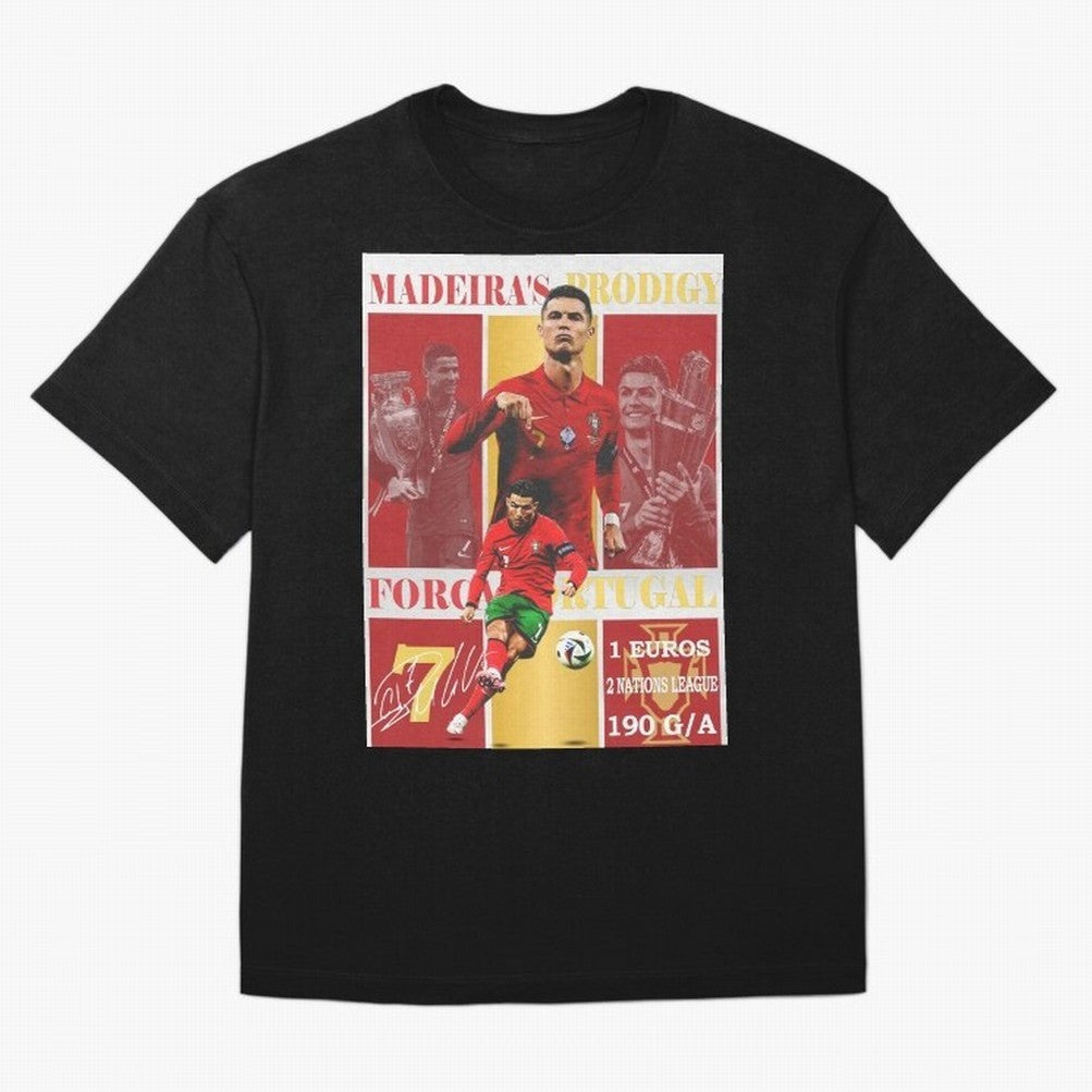 Cristiano Ronaldo Portugal Poster - Madeira's Prodigy CR7 Fan Art Print Oversized T-Shirt Make Memories around Match Day Hype around FIFA World Cup 2026 USA Canada Mexico, Neymar, Haaland and Cristiano Ronaldo, Spain and Netherlands, Football