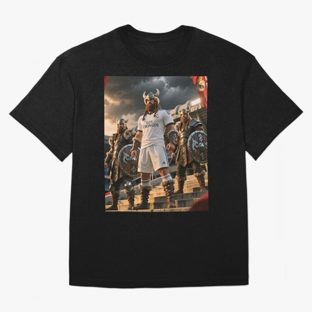 Los Vikingos del Bernab¨¦u Oversized T-Shirt Fuel Your Fan Pride for FIFA World Cup 2026 USA Canada Mexico Spirit, Highlighting Portugal, Spain and Germany, Messi, Neymar and Mbappe, Global Supporter Spirit, Legendary Goals, National Colors and
