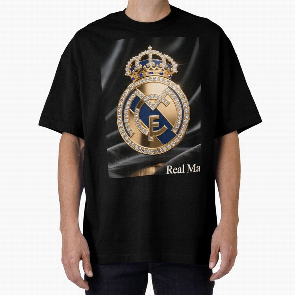 Gold Madrid Real Oversized T-Shirt Refresh FIFA World Cup 2026 Group Stage for Fans of CR7 and Spain and Netherlands, Bringing Soccer Culture, Superstar Moments, National Team Dreams and Competitive Fire; Made for Die Hard Supporters, Soccer