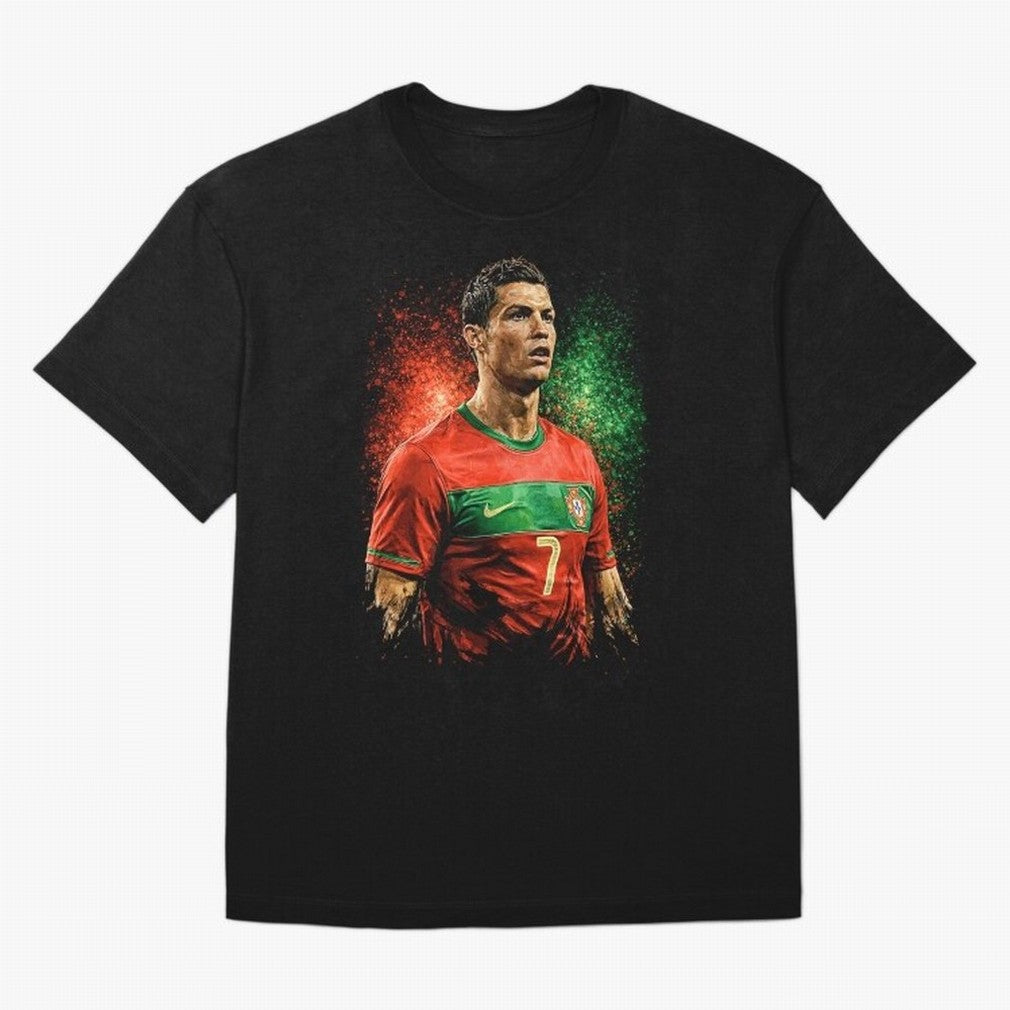 Cristiano Ronaldo Football Legend Oversized T-Shirt Show Championship Spirit for Global Football Passion for FIFA World Cup 2026 USA Canada Mexico, Driven by Neymar, England and Germany, Global Supporter Spirit, Legendary Goals, National Colors and