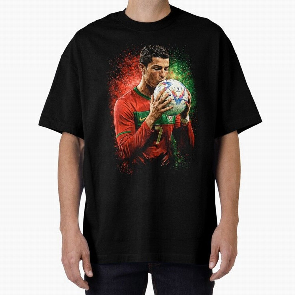 Cristiano Ronaldo Football Legend Oversized T-Shirt Back the Journey through FIFA World Cup 2026 Group Stage for Fans of CR7 and France and Portugal, Bringing Champion Mindset, Group Stage Buzz, Knockout Tension and Passionate Fan Culture; Made for