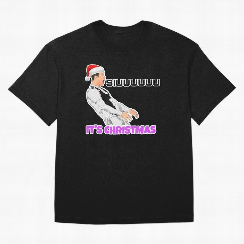 It¡¯s Christmas siuuu CR7 funny Oversized T-Shirt Bring a Vintage Feel to the FIFA World Cup 2026 Group Stage Journey through Cristiano Ronaldo, Haaland and CR7 Highlights, Brazil, Portugal and Argentina Pride, Tournament Hype, Historic Matchups,