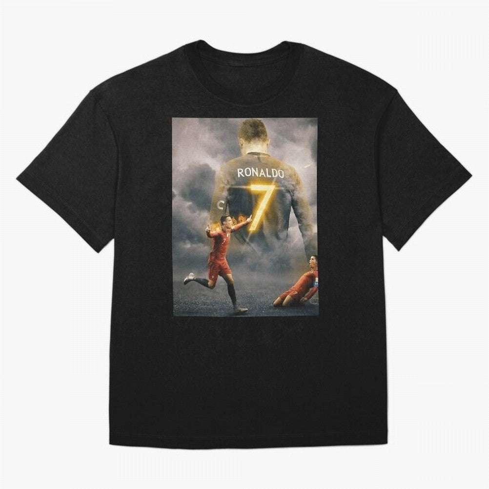 Aesthetic Ronaldo Poster Oversized T-Shirt Celebrate Classic Football Spirit in the FIFA World Cup 2026 USA Canada Mexico Journey through Neymar Highlights, Spain Pride, Champion Mindset, Group Stage Buzz, Knockout Tension and Passionate Fan