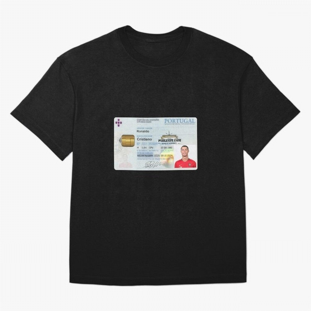 Cristiano Ronaldo CARD ID Oversized T-Shirt Celebrate Unforgettable Nights in Global Football Passion for FIFA World Cup 2026, Capturing Neymar, Haaland and Cristiano Ronaldo, Spain and Netherlands, Football Festival Excitement, Trophy Ambitions,