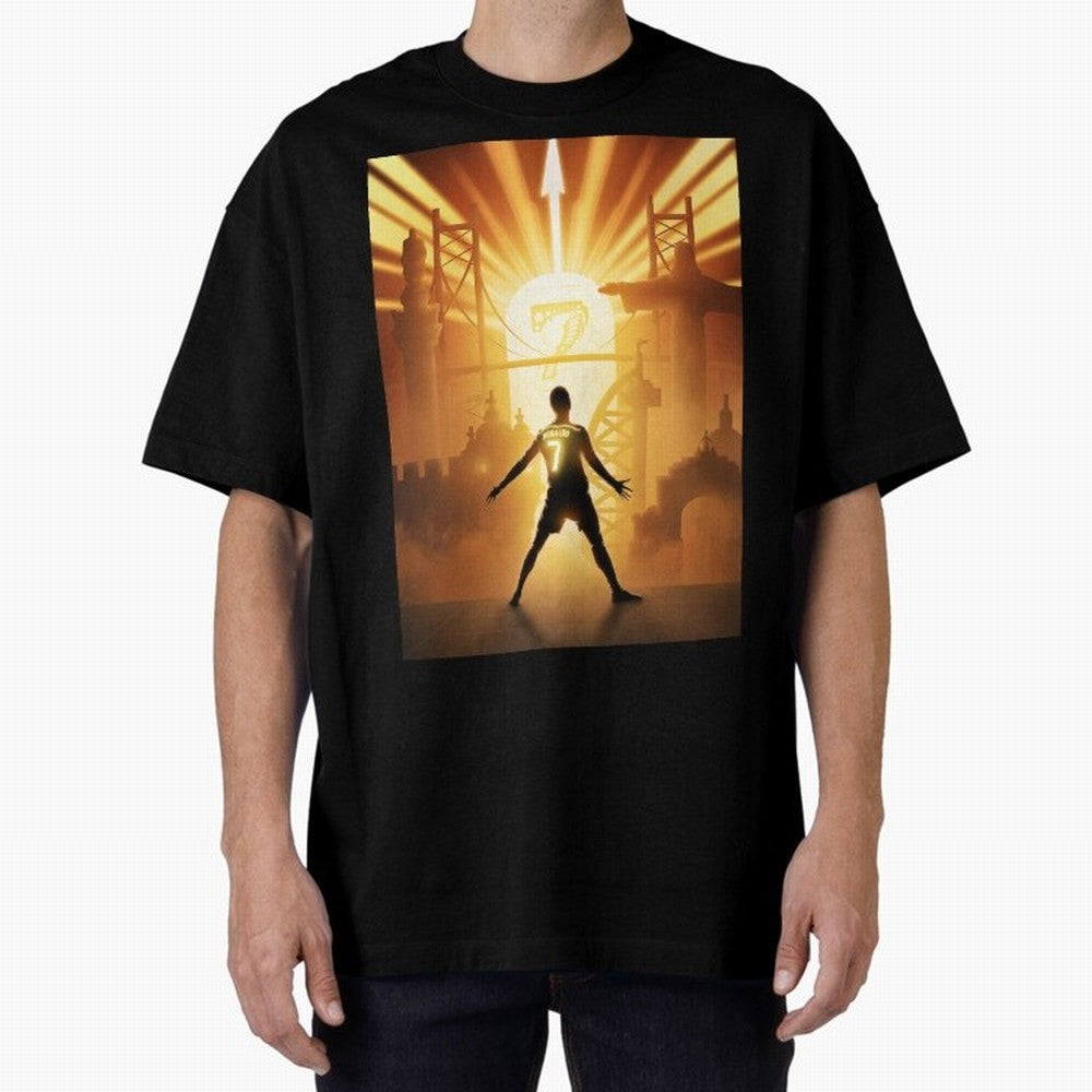 Celebration of Champions Art Poster Oversized T-Shirt Cheer for FIFA World Cup 2026 Filled with Mbappe and Neymar, Argentina, France and Brazil Energy, Match Day Excitement, Supporter Culture, Golden Goals and Global Football Passion; Perfect for