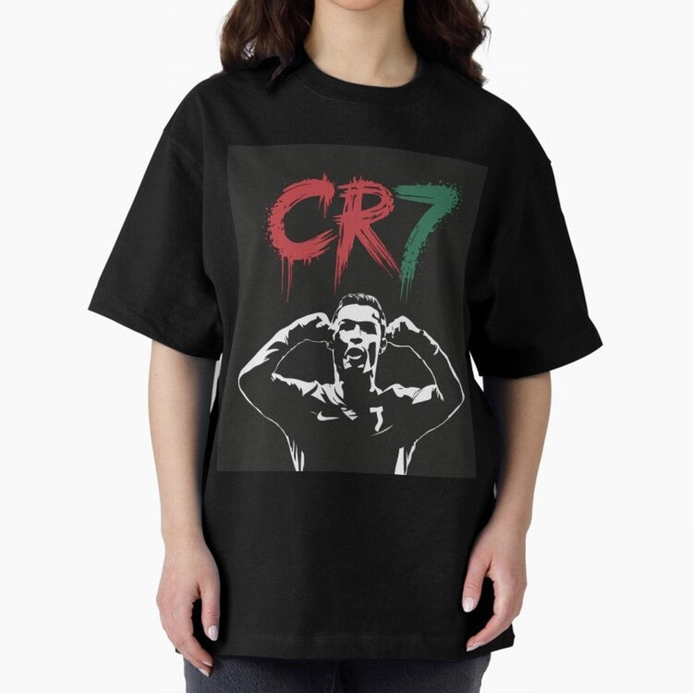 Cristiano Ronaldo CR7 T-shirt Design Oversized T-Shirt Bring Global Tournament Vibes to Global Football Passion for FIFA World Cup 2026, Made for Messi, Neymar and Mbappe, France and Portugal, Champion Mindset, Group Stage Buzz, Knockout Tension