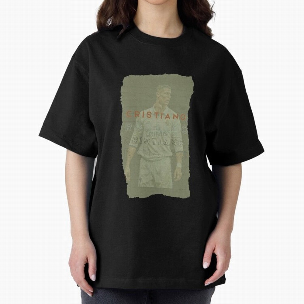 Classic Cristiano Ronaldo Oversized T-Shirt Turn Every Weekend Toward FIFA World Cup 2026 for Fans of Messi, CR7 and Mbappe and France and Portugal, Bringing Vintage Soccer Flavor, Modern Football Stars, National Flags and Final Night Emotion;
