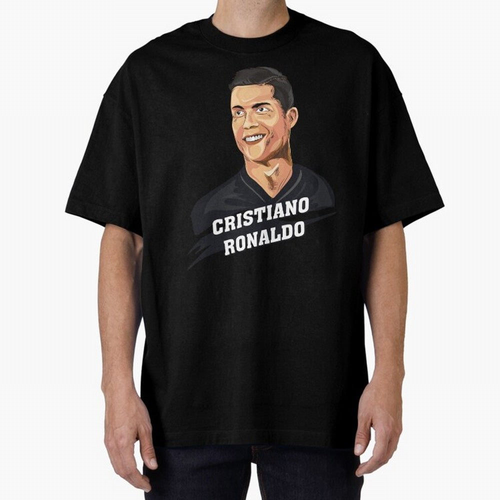 Cristiano Ronaldo Portrait Oversized T-Shirt Upgrade FIFA World Cup 2026 Group Stage Spirit, Highlighting Netherlands, Cristiano Ronaldo, Match Day Excitement, Supporter Culture, Golden Goals and Global Football Passion; Made for Collectors Who
