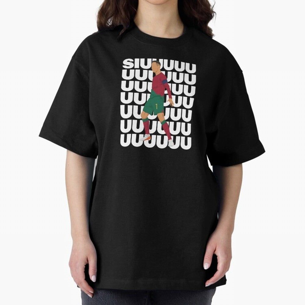SIUUUUUU! Ronaldo Oversized T-Shirt Cheer for Match Day Hype around FIFA World Cup 2026 USA Canada Mexico, Mbappe and Neymar, Argentina and Brazil, Football Passion, Legendary Performances, Festival Vibes and Supporter Community; Ideal for Football