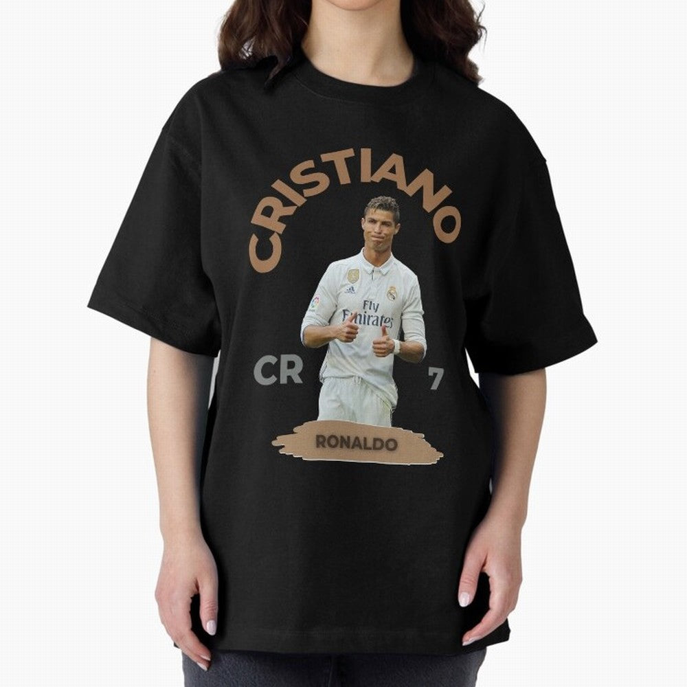 Essential Cristiano Ronaldo Siuuu Oversized T-Shirt Experience the Global Stage of FIFA World Cup 2026 Group Stage for Fans of Messi, Neymar and Mbappe and England, France and Netherlands, Bringing Stadium Memories, Football Loyalty, International