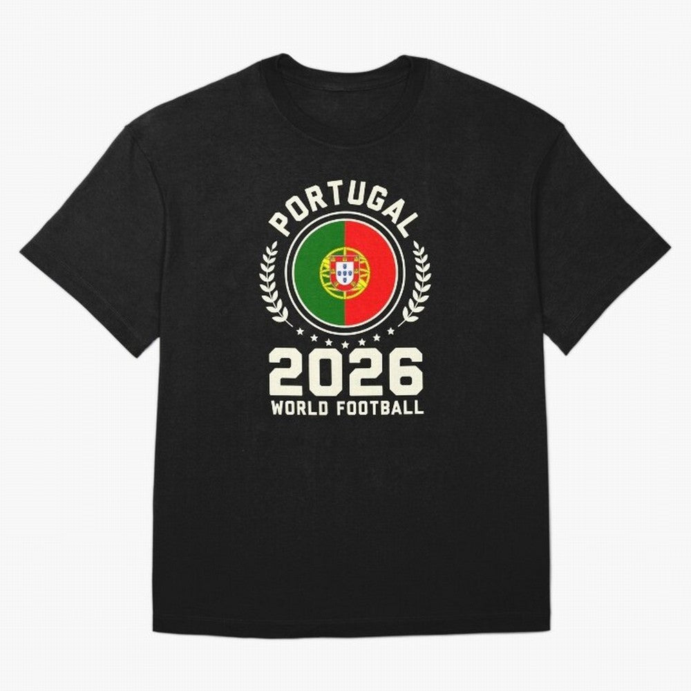 Portugal 2026 World Football Oversized T-Shirt Celebrate Football Dreams Across FIFA World Cup 2026 for Fans of Neymar and Argentina and Brazil, Bringing Match Day Excitement, Supporter Culture, Golden Goals and Global Football Passion; Made for