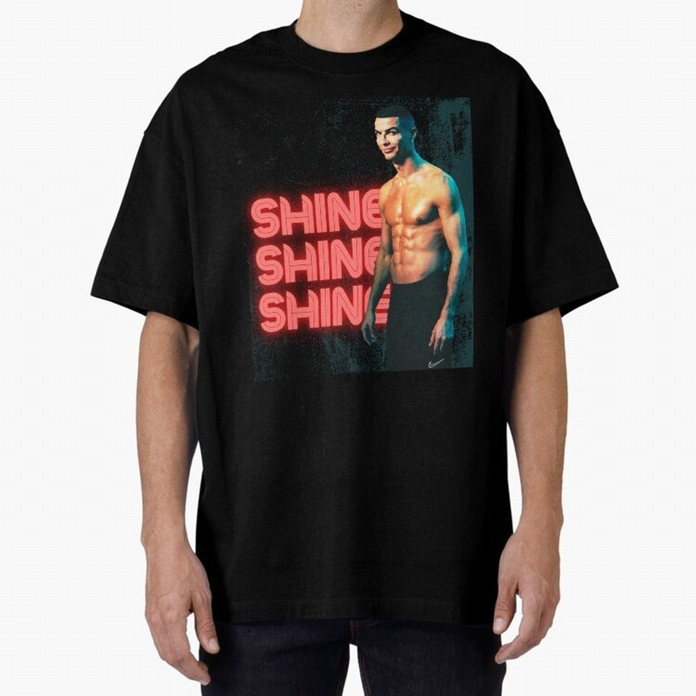 Cristiano Ronaldo Shine Oversized T-Shirt Make Every Kick Count in FIFA World Cup 2026 Group Stage Celebrating Mbappe, France and Portugal Energy, Football Passion, Legendary Performances, Festival Vibes and Supporter Community; Perfect for