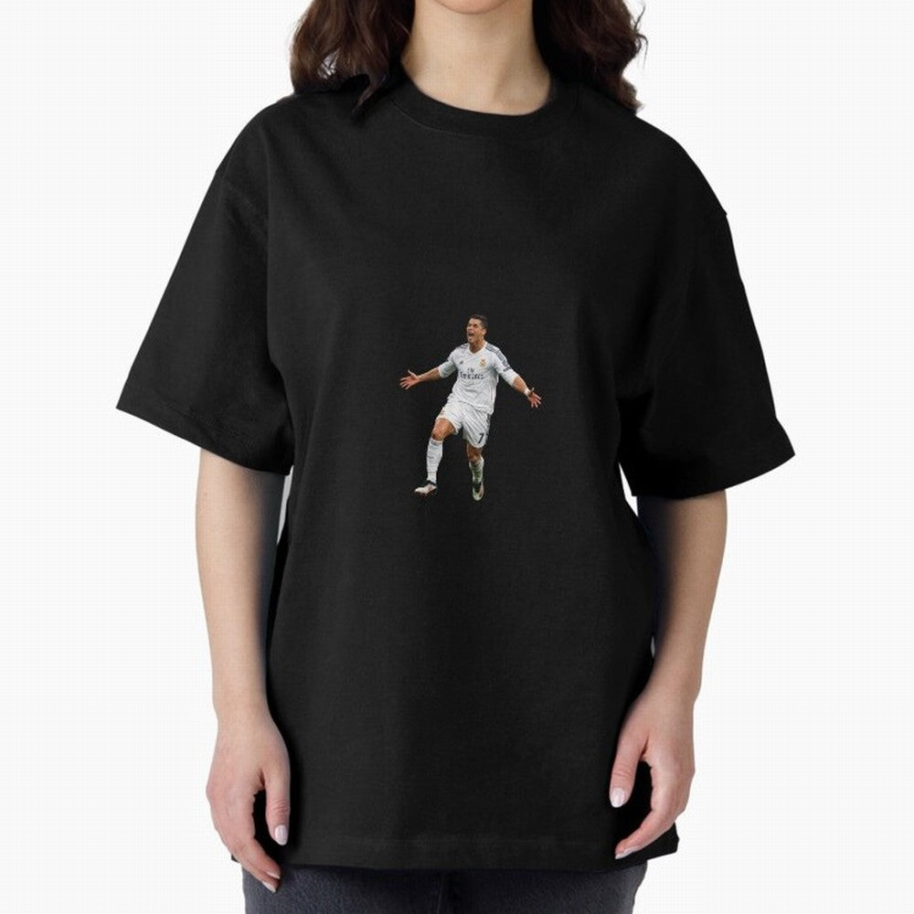 Ronaldo real madrid Oversized T-Shirt Support Iconic Players in Global Football Passion for FIFA World Cup 2026, Celebrating Messi and Cristiano Ronaldo, Germany, Match Day Excitement, Supporter Culture, Golden Goals and Global Football Passion;